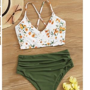 High Waist Floral Bikini 👙🌼⛱